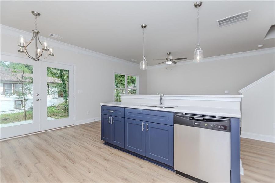 Furnished interior view inside a new home in , Atlanta (Image 6). Furnished interior view inside a new home in , Atlanta (Image 6).