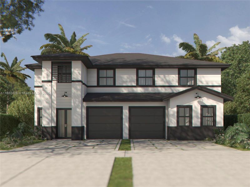 Front exterior of a new home in , Miami, FL, highlighting curb appeal (Image 4). Front exterior of a new home in , Miami, FL, highlighting curb appeal (Image 4).