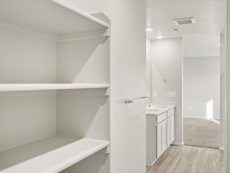 The Pagosa floorplan image taken at a Meritage Homes community in Greeley, CO. The Pagosa floorplan image taken at a Meritage Homes community in Greeley, CO.