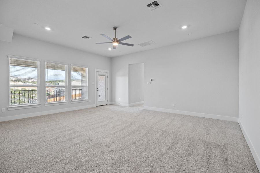 Representative unfurnished interior of a home built from the Remington by Chesmar Homes in Broken Oak, Georgetown (Image 9). Representative unfurnished interior of a home built from the Remington by Chesmar Homes in Broken Oak, Georgetown (Image 9).