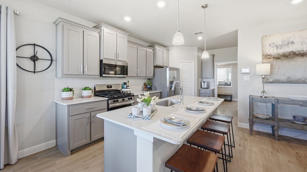 Furnished interior view inside a new home in Bluestem, Rhome (Image 7).