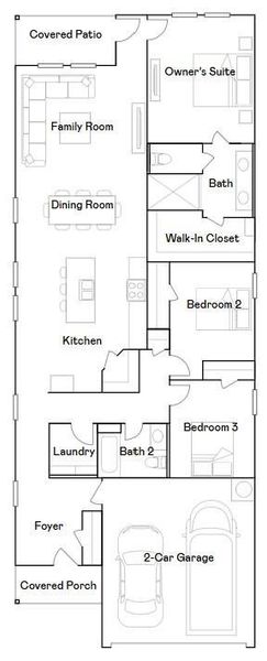 2D floor plan layout of this home in Cypress Green, Hockley, TX (Image 1). 2D floor plan layout of this home in Cypress Green, Hockley, TX (Image 1).