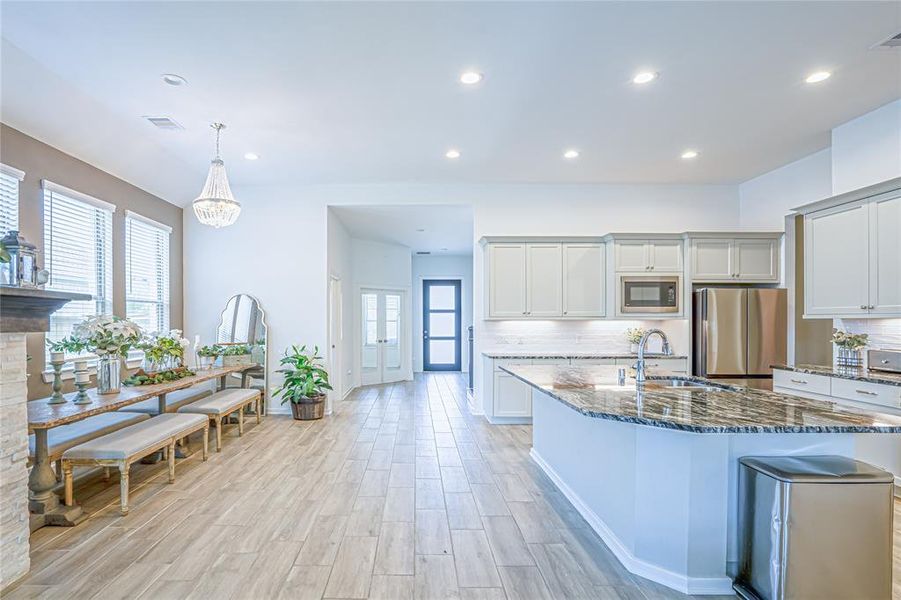 Open concept living area/Kitchen