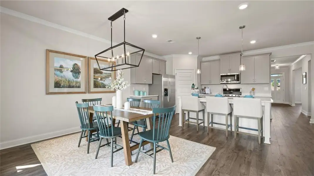 Furnished interior view inside a new home in Oak Ridge Meadows, Locust Grove (Image 2).