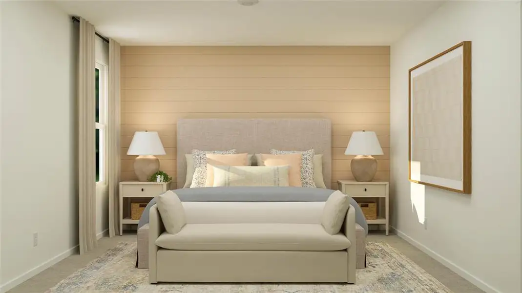 Furnished interior view inside a new home in Creekview: Fossil Ridge Cottage, Pilot Point (Image 8). Furnished interior view inside a new home in Creekview: Fossil Ridge Cottage, Pilot Point (Image 8).