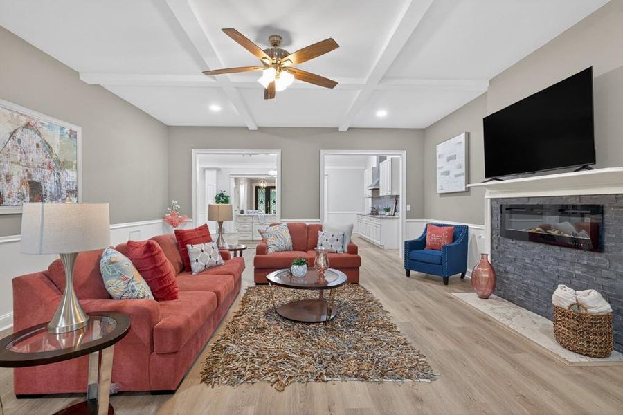Furnished interior view inside a new home in , Oxford (Image 58).