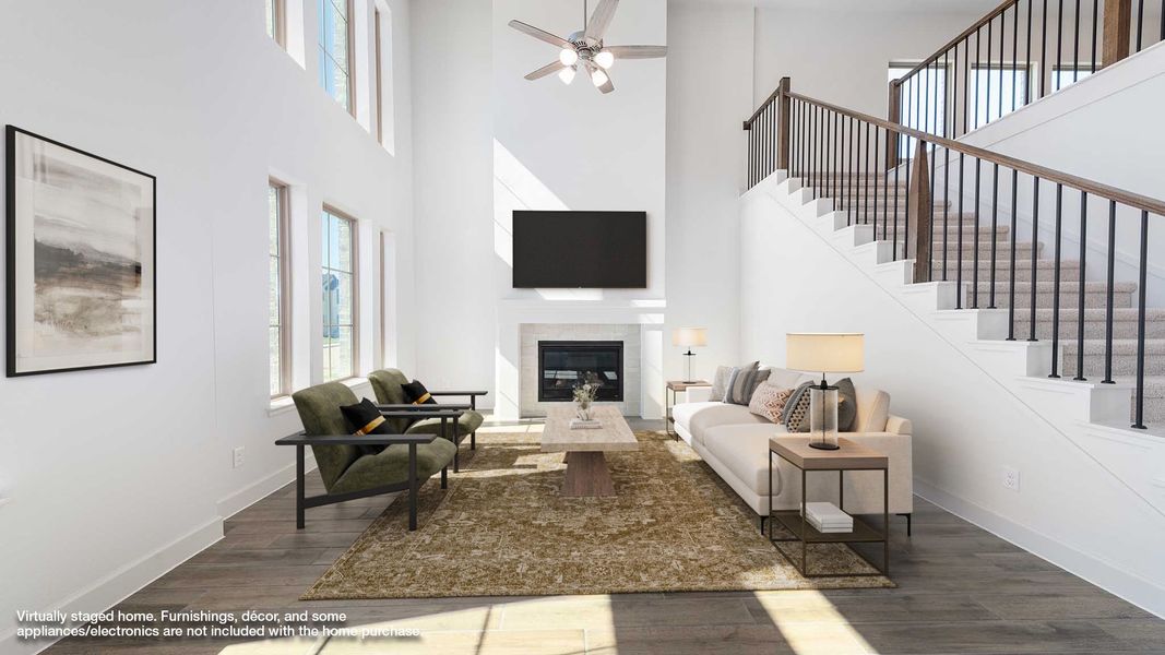 Furnished interior view inside a new home in Hillstead 50', Lavon (Image 6).