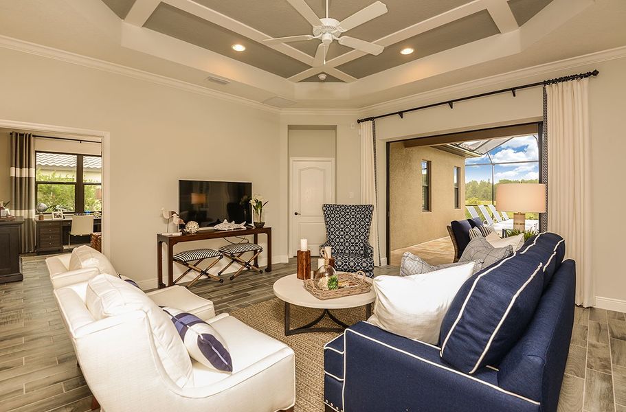 Representative furnished interior of a home built from the Endless Summer 3 by Neal Communities in Wildleaf at North River Ranch, Parrish (Image 17). Representative furnished interior of a home built from the Endless Summer 3 by Neal Communities in Wildleaf at North River Ranch, Parrish (Image 17).
