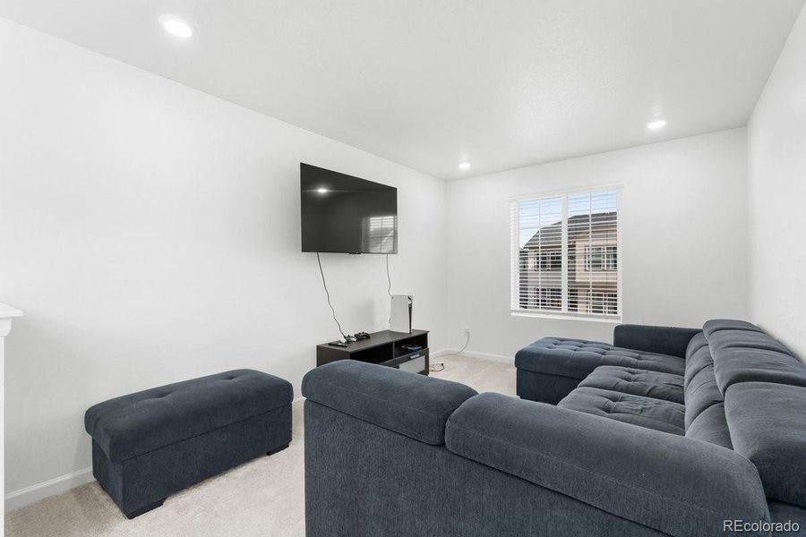 Furnished interior view inside a new home in The Aurora Highlands Town Collection, Aurora (Image 18). Furnished interior view inside a new home in The Aurora Highlands Town Collection, Aurora (Image 18).