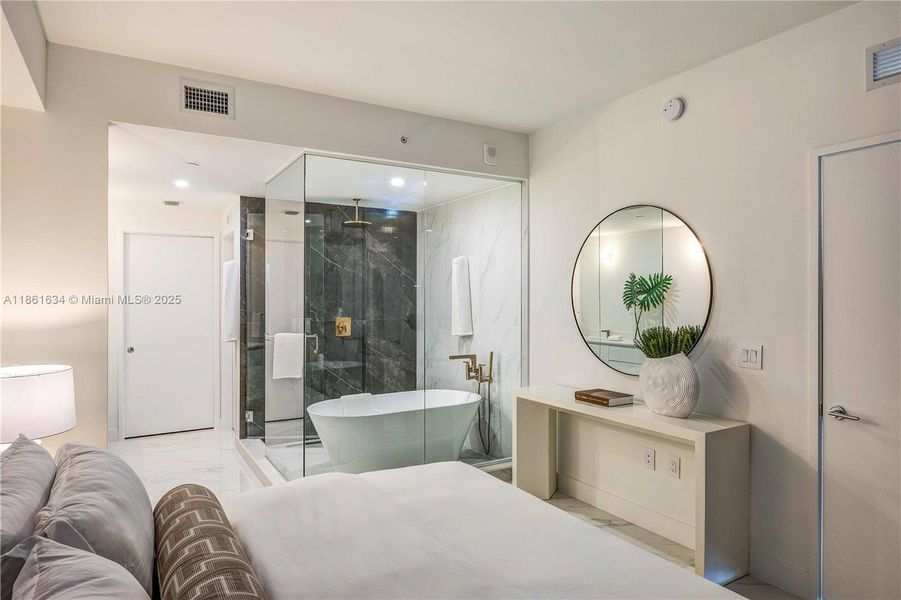 Furnished interior view inside a new home in , Miami (Image 21).