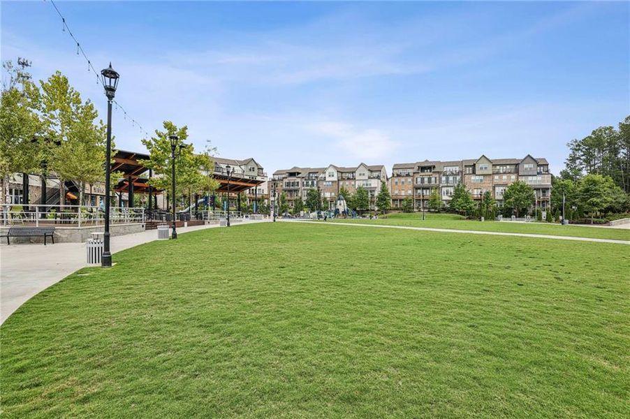 Front exterior of a new home in Town Center Overlook, Peachtree Corners, GA, highlighting curb appeal (Image 20).
