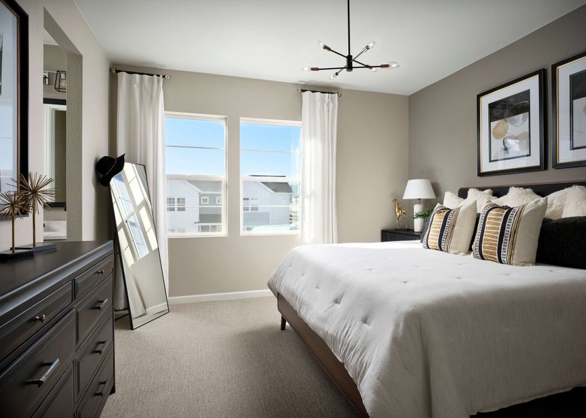 Representative furnished interior of a home built from the M by Tri Pointe Homes in Candelas Townhomes, Arvada (Image 10).