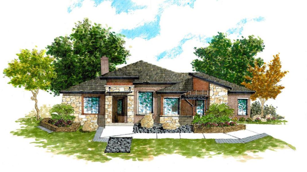 Representative rendering of the exterior for the 2568 by Texas Homes (Image 9).
