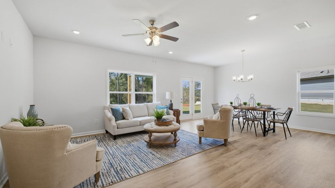 Representative furnished interior of a home built from the Belfort by D.R. Horton in Hamptons at Riverwood North, Dallas (Image 12).