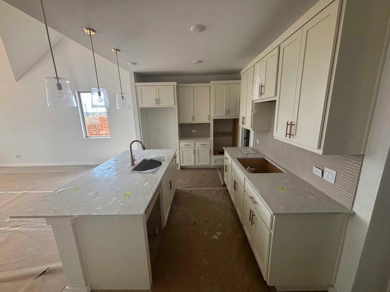 Kitchen Construction Progress featuring the Serene Collection