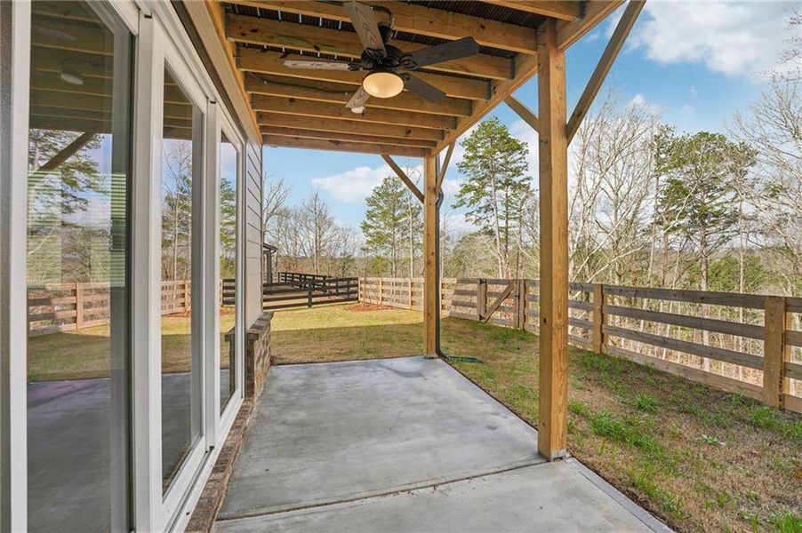 Exterior details and patio area of a home in Tiberon Woods, Cumming (Image 34). Exterior details and patio area of a home in Tiberon Woods, Cumming (Image 34).