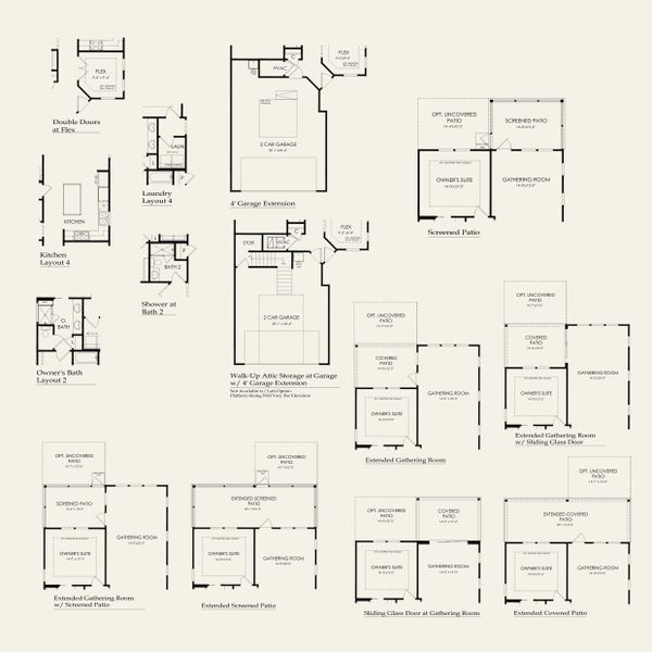 2D floor plan layout for the Contour by Del Webb in Del Webb Carolina Ridge, Midland, NC (Image 6).
