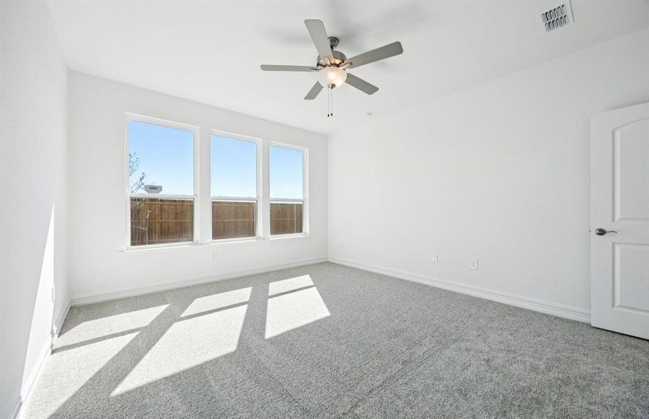 Spacious owner's suite highlighted by large windows