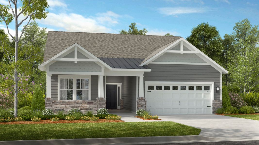 Representative exterior photo of a completed home built from the Malta by Taylor Morrison in Esplanade at Northgate, Indian Trail, NC (Image 13).