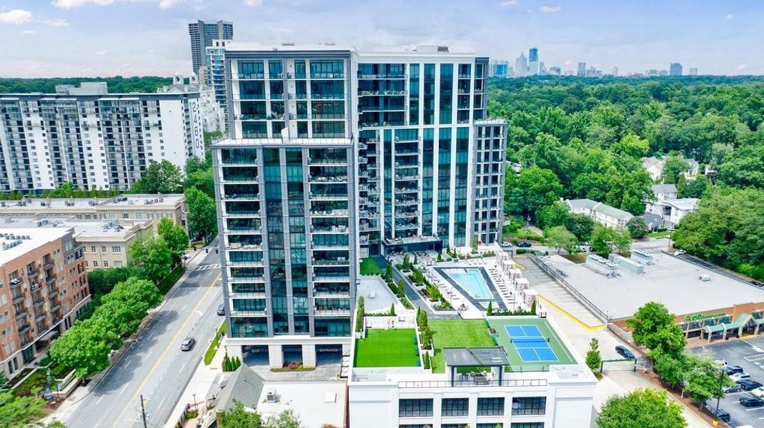 Front exterior of a new home in The Dillon Buckhead, Atlanta, GA, highlighting curb appeal (Image 2).