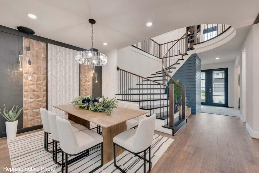 Furnished interior view inside a new home in Trails at Cottonwood Creek, Rowlett (Image 7). Furnished interior view inside a new home in Trails at Cottonwood Creek, Rowlett (Image 7).