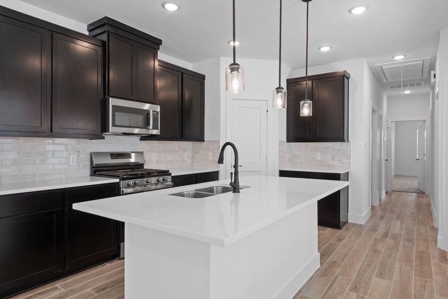 Furnished interior view inside a new home in Meridiana, Iowa Colony (Image 11). Furnished interior view inside a new home in Meridiana, Iowa Colony (Image 11).