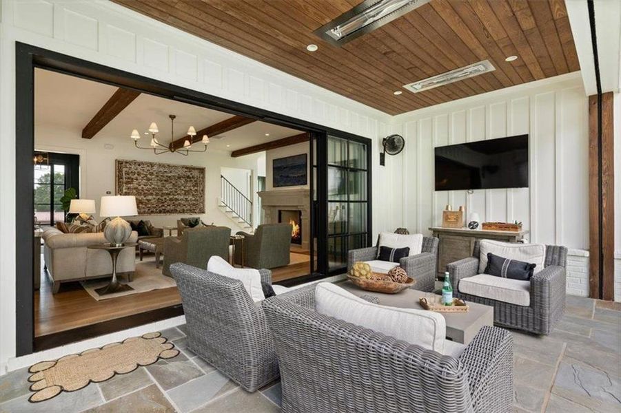 Exterior details and patio area of a home in , Roswell (Image 26).