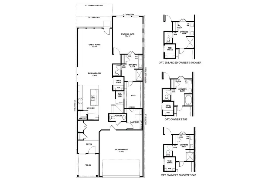 2D floor plan layout of this home in The Woodlands Hills, Willis, TX (Image 5).