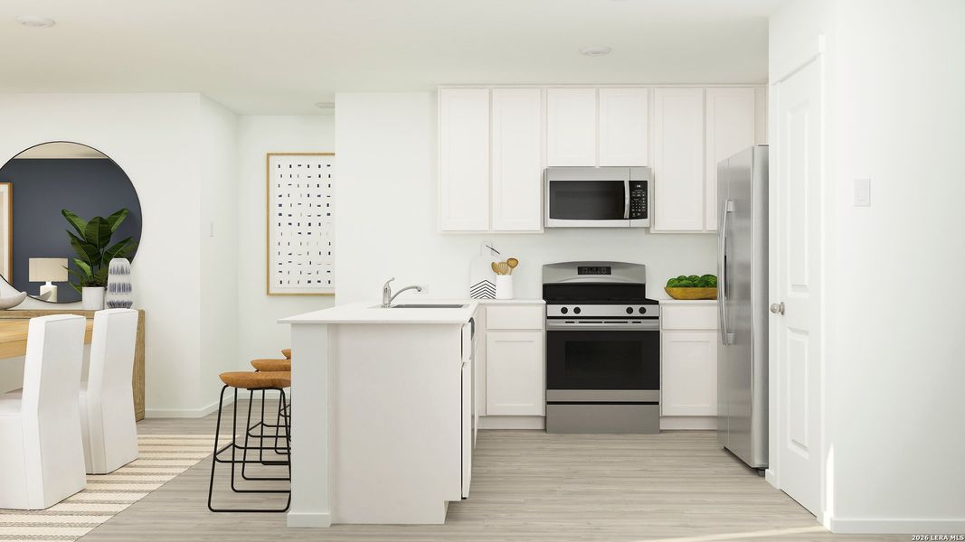 Furnished interior view inside a new home in Tres Laurels, San Antonio (Image 7).