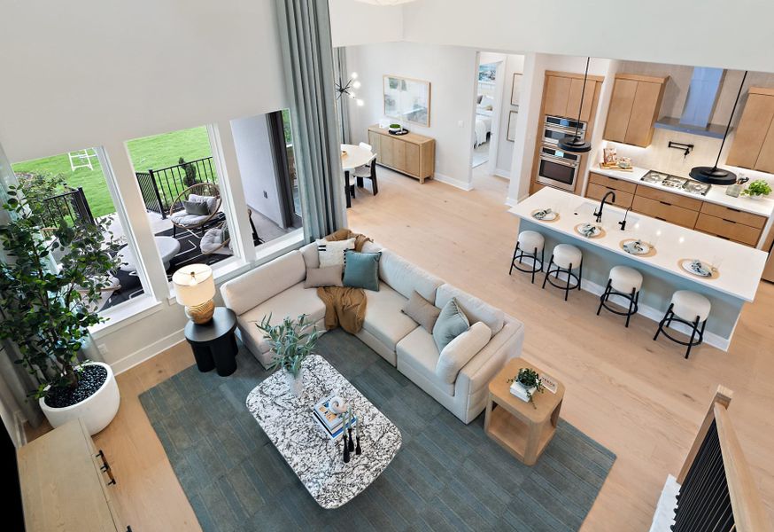 Furnished interior view inside a new home in Heritage, Dripping Springs (Image 35).