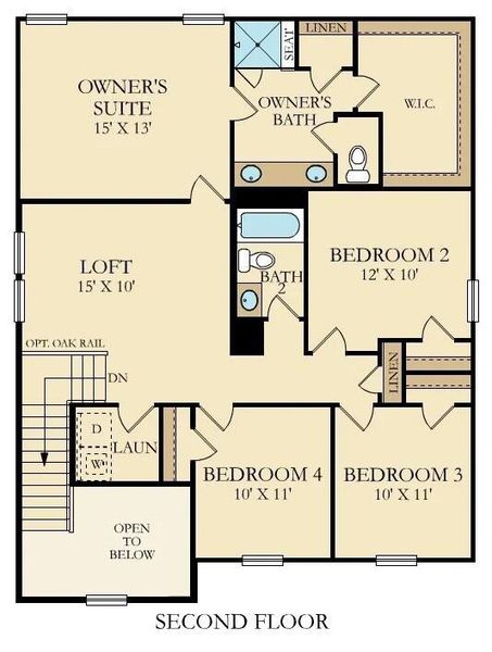 2D floor plan layout of this home in , Summerville, SC (Image 3).