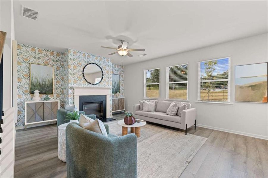 Furnished interior view inside a new home in Kingsmere Estates, Loganville (Image 22).
