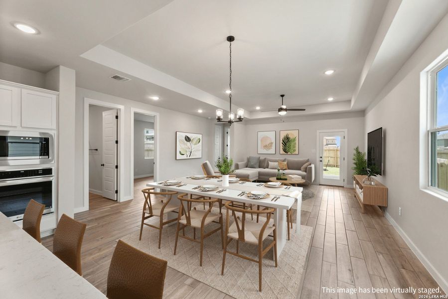 Furnished interior view inside a new home in Veranda Designer, San Antonio (Image 4).