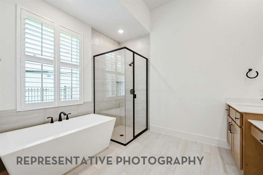 Furnished interior view inside a new home in Treeline, Justin (Image 8).