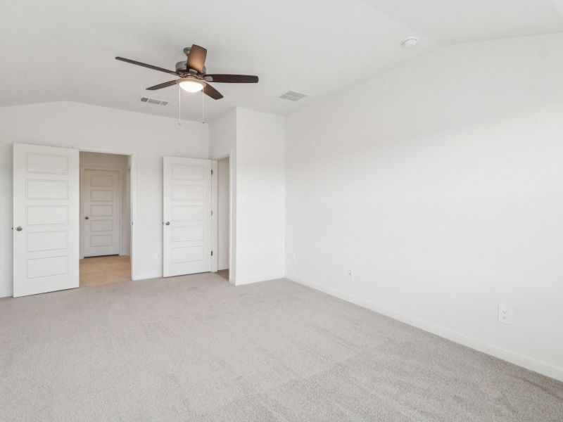 Primary suite in the Callaghan floorplan at a Meritage Homes community. Primary suite in the Callaghan floorplan at a Meritage Homes community.