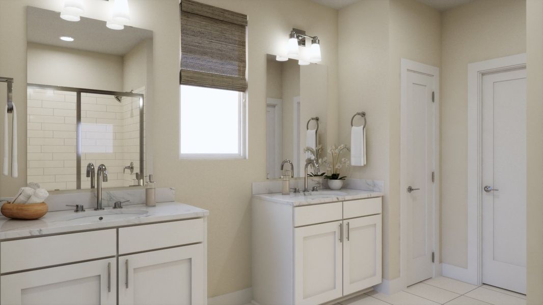 Representative furnished interior of a home built from the 4014 by Risewell Homes in Parkton Square, Kyle (Image 12).
