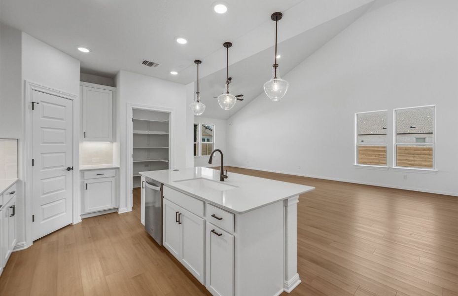 Furnished interior view inside a new home in Bluffview Reserve, Leander (Image 12).