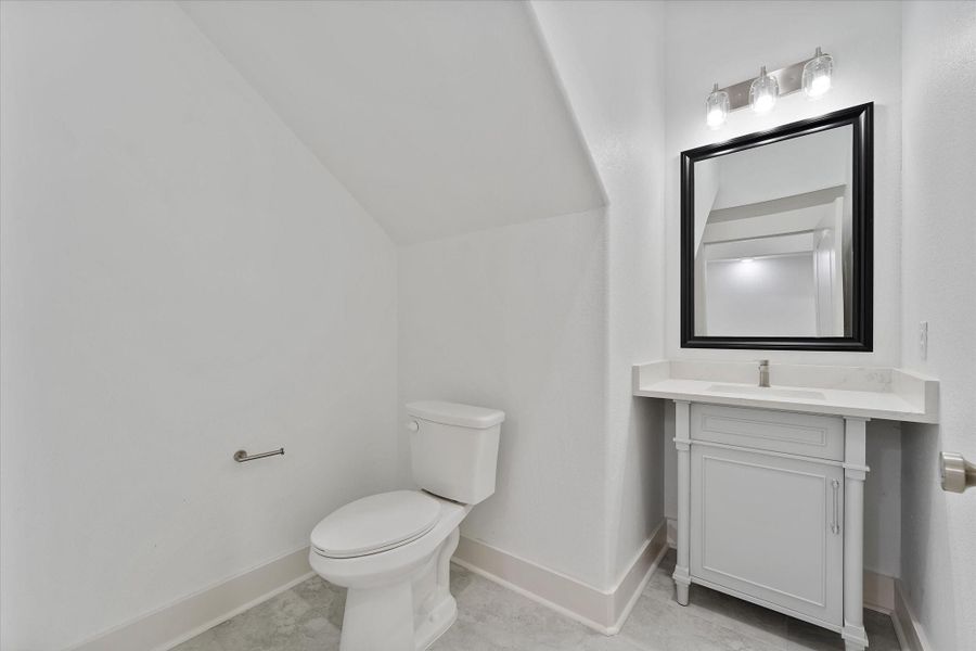 This half-bath is centrally located for your convenience. This half-bath is centrally located for your convenience.