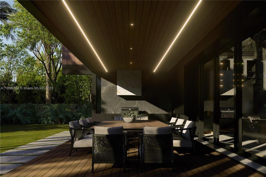 Exterior details and patio area of a home in , Pinecrest (Image 4).