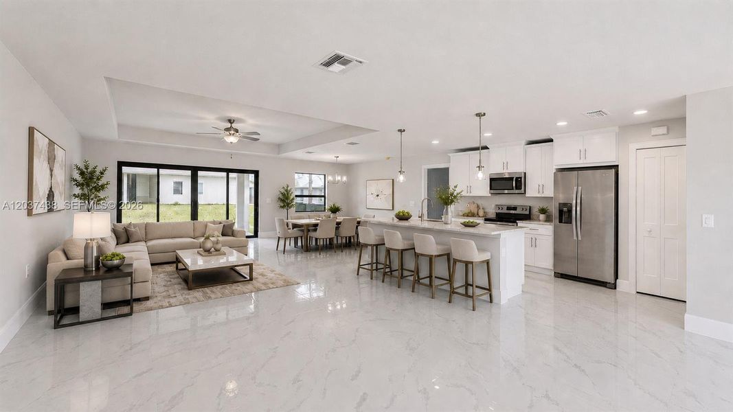 Furnished interior view inside a new home in , Lehigh Acres (Image 14).