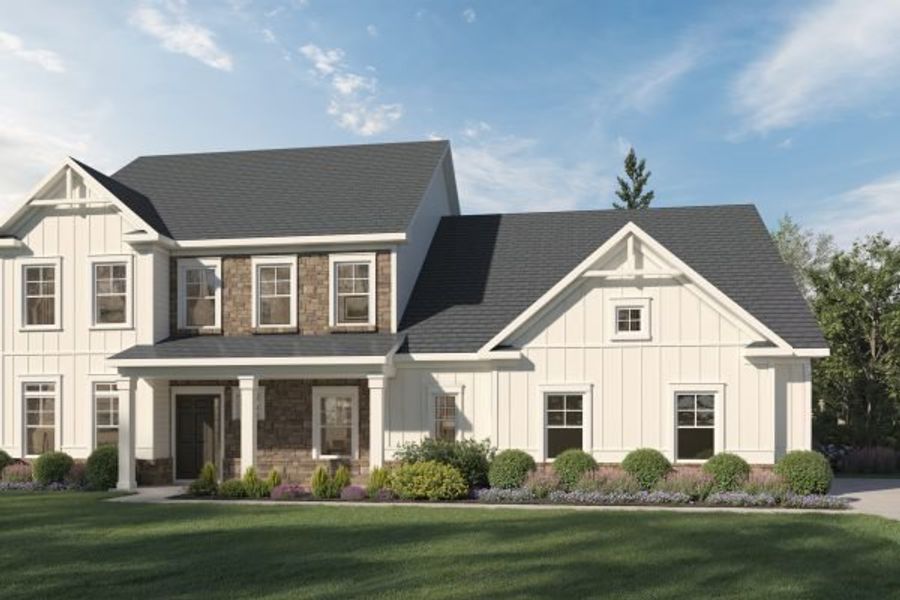 Representative exterior photo of a completed home built from the Abraham by Kerley Family Homes in Walters Creek, Douglasville, GA (Image 2). Representative exterior photo of a completed home built from the Abraham by Kerley Family Homes in Walters Creek, Douglasville, GA (Image 2).