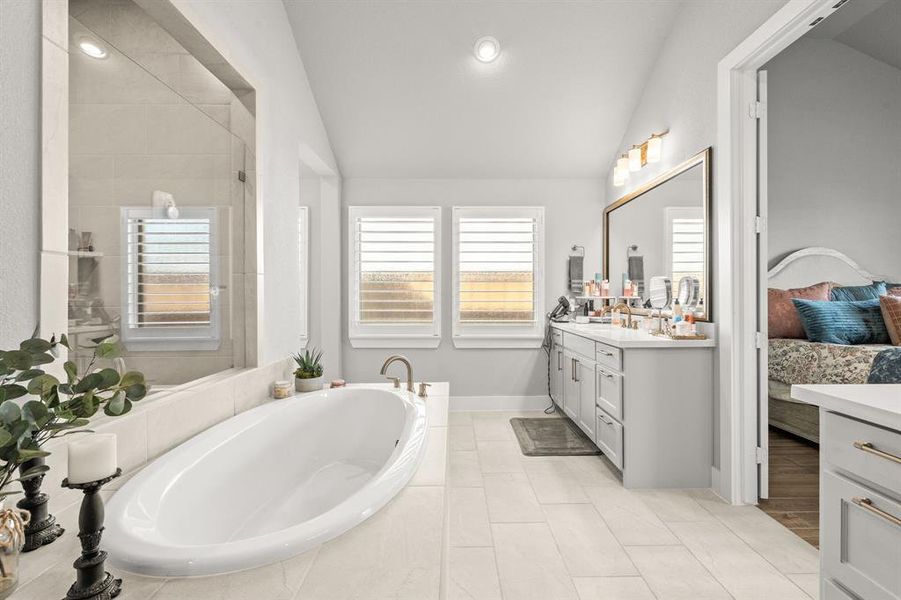 Furnished interior view inside a new home in Trinity Falls, McKinney (Image 17).