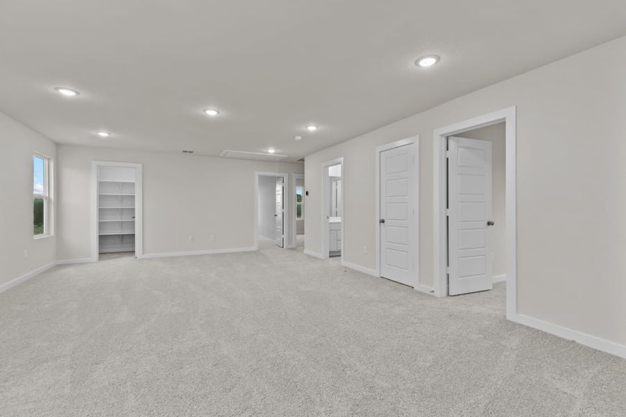 A large empty room. A large empty room.