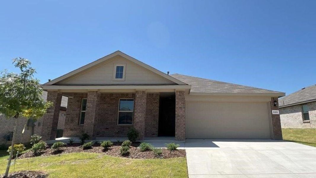 Front Elevation-D.R. Horton's Bellvue Floor plan Elevation-C-All Home and community information, including pricing, included features, terms, availability and amenities, are subject to change at any time without notice or obligation. All Drawings, pictures, photographs, video, square footages, floor plans, elevations, features, colors and sizes are approximate for illustration purposes only and will vary from the homes as built.