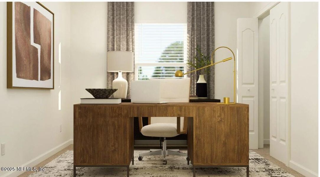 Furnished interior view inside a new home in Silver Meadows at SilverLeaf: Silver Meadows 50s, St. Augustine (Image 17).