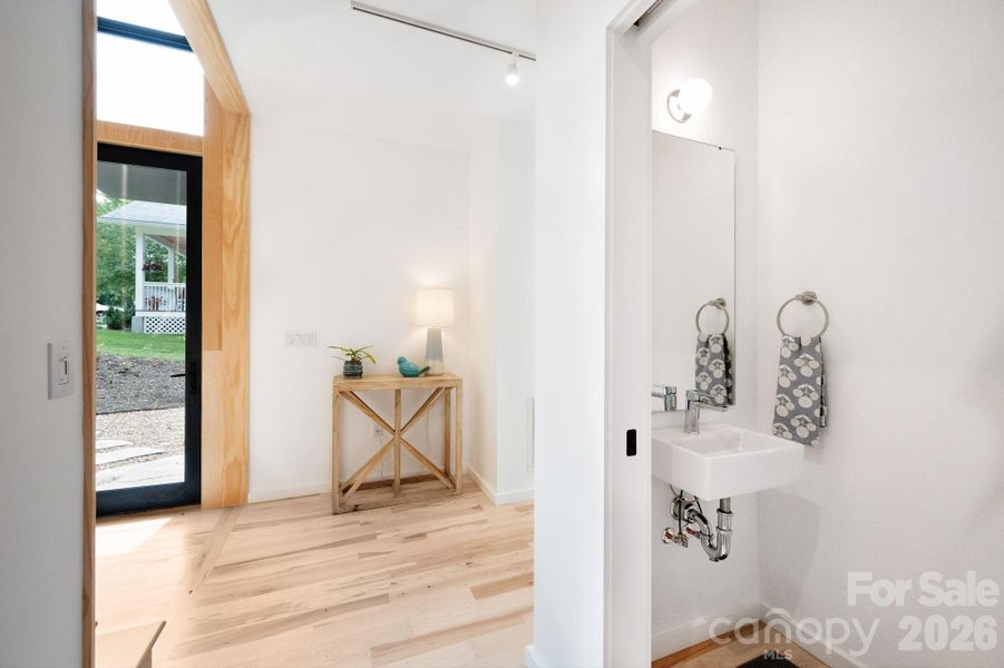 Convenient Powder Room off Foyer