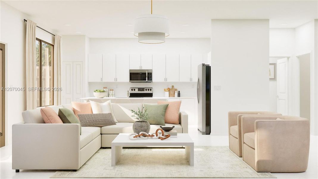 Furnished interior view inside a new home in Coral Breeze, Miami (Image 12).