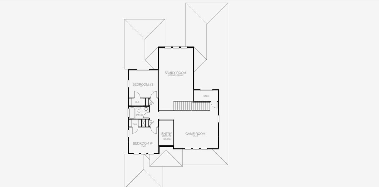 2D floor plan layout for the 2713F by Perry Homes in Star Farms At Lakewood Ranch 50', Lakewood Ranch, FL (Image 3).