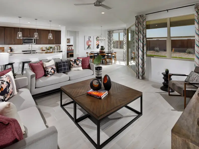 Furnished interior view inside a new home in Paloma Creek - Signature Series, Surprise (Image 5). Furnished interior view inside a new home in Paloma Creek - Signature Series, Surprise (Image 5).