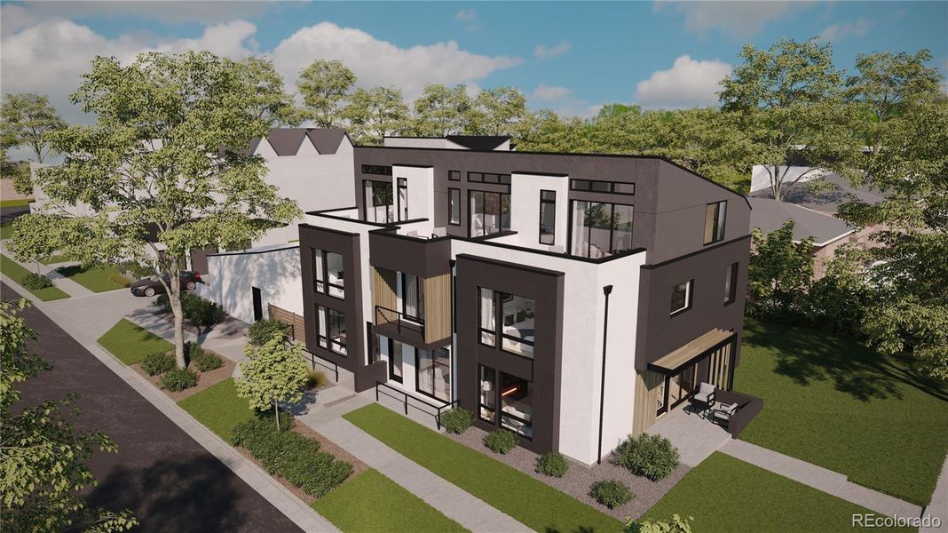 Front exterior of a new home in , Denver, CO, highlighting curb appeal (Image 2). Front exterior of a new home in , Denver, CO, highlighting curb appeal (Image 2).